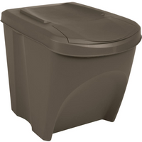 vidaXL Stackable Garbage Bin Boxes 3 pcs Grey 75 L Polypropylene