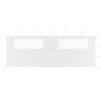 vidaXL Gazebo Sidewall with Windows 6x2 m White