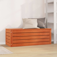 vidaXL Storage Box Wax Brown 109 x 36.5 x 33 cm Solid Pine Wood