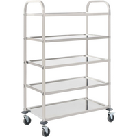 vidaXL 5-Tier Kitchen Trolley 107x55x147 cm Stainless Steel