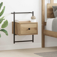 vidaXL Bedside Cabinet Artisan Oak 35 x 30 x 51 cm Engineered Wood