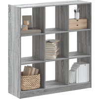 vidaXL Bookcase Grey Sonoma 102x32x108 cm Engineered Wood
