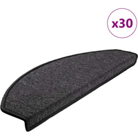 vidaXL Stair Mats 30 pcs 65x24x4 cm Anthracite Half Round Large