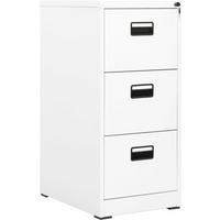 vidaXL Filing Cabinet White 46x62x102.5 cm Steel