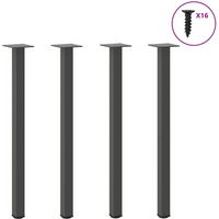 vidaXL Console Table Legs 4 pcs Anthracite 72-74 cm Steel