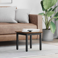 vidaXL Coffee Table Smoke Oak 40 x 40 x 36 cm Engineered Wood