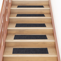 vidaXL Stair Mats Self-adhesive 15 pcs 76x20 cm Dark Grey Rectangular