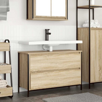 vidaXL Bathroom Basin Cabinet with Drawers Sonoma Oak 90x34.5x60 cm