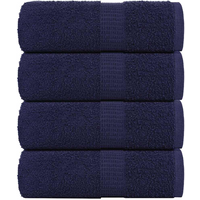 vidaXL Guest Towels "FROGN" 4 pcs Navy Blue 30x50 cm 360 gsm