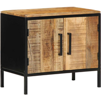 vidaXL Bedside Cabinet Brown and Black 50 x 30 x 45 cm