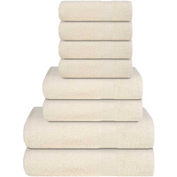 vidaXL 8 Piece Towel Set "FROGN" Cream 360 gsm