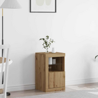 vidaXL LED Sideboard Artisan Oak 41 x 37 x 67 cm Engineered Wood