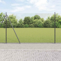 vidaXL Fence Post Grey 50 x 1.4 m (16 x 16 mm mesh) Steel and PVC