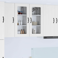 vidaXL Kitchen Cabinet 2 pcs High Gloss White 40 x 31 x 80 cm