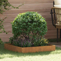 vidaXL Lawn Edging Rusty 60 x 60 x 13 cm Weathering Steel