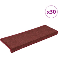vidaXL Stair Mats 30 pcs 65x21x4 cm Bordeaux Rectangular Edge