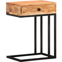vidaXL U-Shaped Side Table 45x30x61cm Solid Acacia Wood