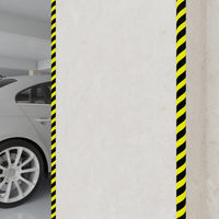 vidaXL Corner Protectors 2 pcs Yellow&Black 4x3x100 cm PU