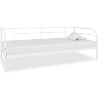284672 vidaXL DayBed Frame without Mattress White Metal 90x200 cm