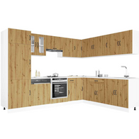 vidaXL 14 Piece Kitchen Cabinet Set Lucca Artisan Oak Engineered Wood