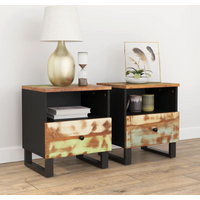 vidaXL Bedside Cabinets 2 pcs Solid Wood Reclaimed&Engineered Wood