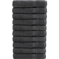 vidaXL Premium Towels "SOLUND" 10 pcs Anthracite 100x200 cm 600 gsm
