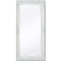 vidaXL Wall Mirror Baroque Style 100x50 cm White