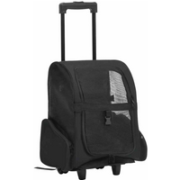 vidaXL Foldable Multipurpose Pet Trolley Black