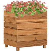 vidaXL Raised Bed 50x40x55 cm Recycled Teak Wood and Steel