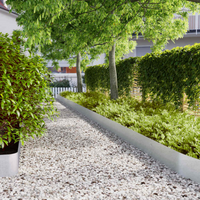 vidaXL Lawn Edgings 30 pcs 20x103 cm Galvanised Steel