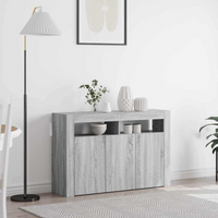 vidaXL Sideboard Grey Sonoma 116 x 30 x 75 cm Engineered Wood