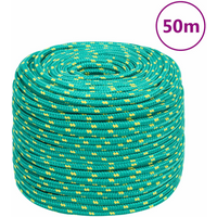 vidaXL Boat Rope Green 10 mm 50 m Polypropylene