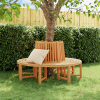 vidaXL Tree Benches 2 pcs Half Round Ø160 cm Solid Wood Teak