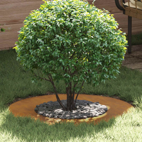 vidaXL suitable for Flat Tree Rings 5 pcs Brown Ø40 / 70 cm
