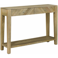 vidaXL Console Table Natural Grey 110 x 30 x 80 cm Solid Mango Wood