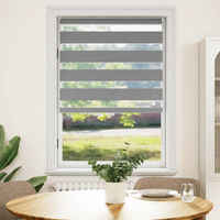 vidaXL Zebra blind 80.9x175 cm Fabric Width 76.7 cm grey