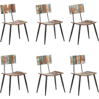 vidaXL Dining Chairs 6 pcs Solid Reclaimed Wood