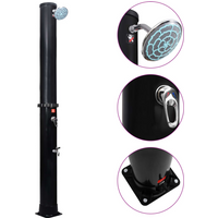 vidaXL Outdoor Solar Shower with Shower Head and Faucet 40 L