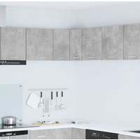 vidaXL Hanging Cabinet Concrete Grey and White 57 x 57 x 40 cm