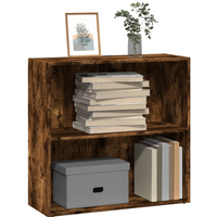 vidaXL Bookcase Smoked Oak 80x30x77 cm Engineered Wood