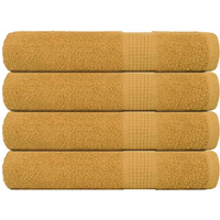 vidaXL Towels "FROGN" 4 pcs Gold 100x200 cm 360 gsm