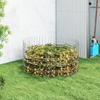 vidaXL Garden Composter Ø100x50 cm Galvanised Steel