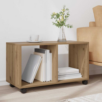 vidaXL Rolling Cabinet Artisian Oak 72x33x42.5 cm Engineered Wood