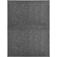 vidaXL Doormat Washable Black 90x120 cm