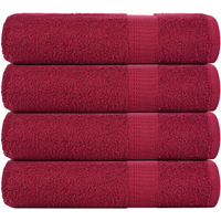 vidaXL Bath Towels "FROGN" 4 pcs Bordeaux 100x150 cm 360 gsm
