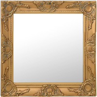 vidaXL Wall Mirror Baroque Style 50x50 cm Gold