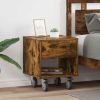 vidaXL Bedside Table 2 pcs Smoked Oak 40.5 x 40 x 48 cm