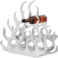 vidaXL Wine Stand for 11 Bottles Silver Aluminium