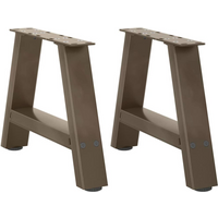 vidaXL Coffee Table Legs A-Shaped 2 pcs 50x(30-31) cm Steel