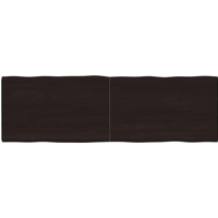 vidaXL Table Top Dark Brown 160x50x(2-4) cm Treated Solid Wood Live Edge